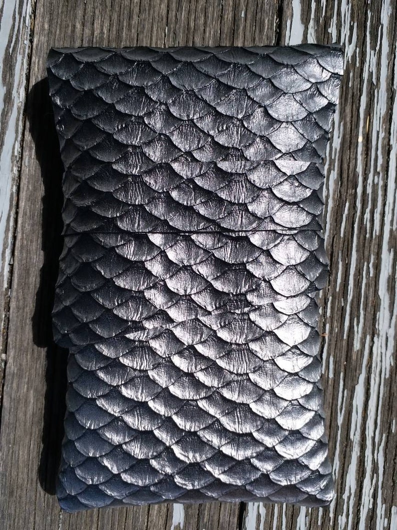 Tarottas Dragon Scale: bronzen orakelzakje van kunstleer Silver Mermaid Scale