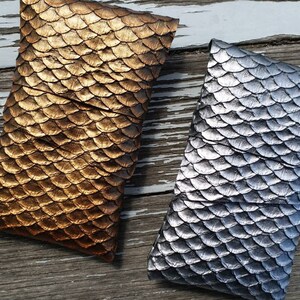 Tarottas Dragon Scale: bronzen orakelzakje van kunstleer afbeelding 10