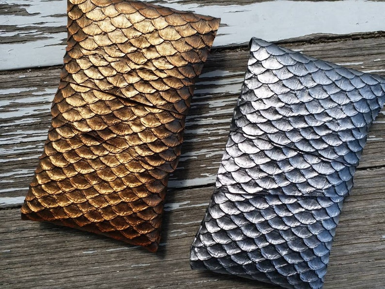 Tarottas Dragon Scale: bronzen orakelzakje van kunstleer afbeelding 10