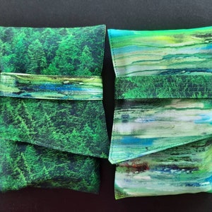 Green Forest aquarel tarottas orakelkaart opvouwbaar etui Enchanted Woods