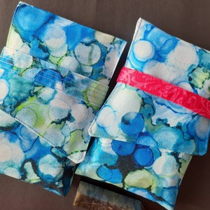 Bolsa de tarô azul aquarela bolhas de água oráculo cartão dobrável bolsa presente para amigo espiritual