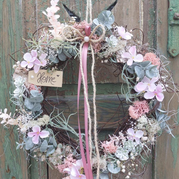 Fensterhänger/Türhänger  Kranz Rosa Home