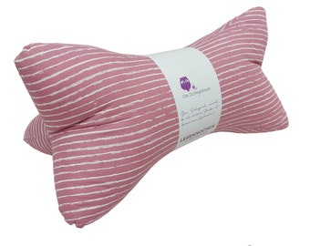 Reading bones Stripy pink | Neck pillow neck roll pillow tablet holder bookend neck pillow washable