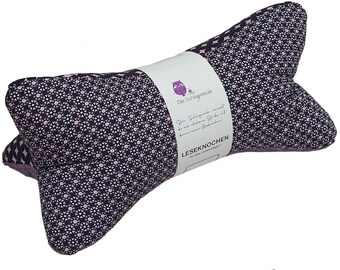 Reading bones purple checks | Neck pillow neck roll pillow tablet holder bookend neck pillow decoration washable