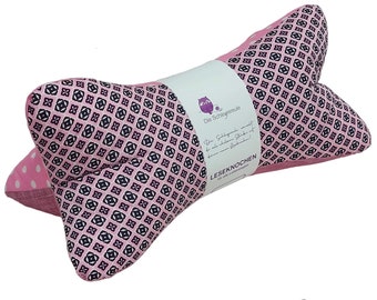 Reading bones dreamy in pink | Neck pillow neck roll pillow tablet holder bookend neck pillow decoration washable