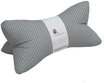 Reading bones subtle gray | Neck pillow neck roll pillow tablet holder bookend neck pillow decoration washable