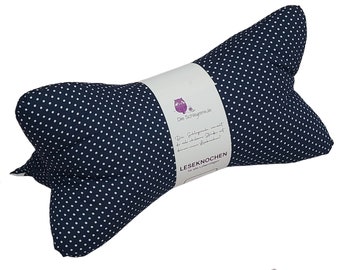 Reading bones dots blue | Neck pillow neck roll pillow tablet holder bookend neck pillow washable