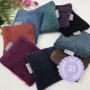 Toilettasje van corduroy, mini-etui, portemonnee, handtas, make-uptasje, fluweelachtig, pluizig, bandjes, binnenvakken, buitenvakken