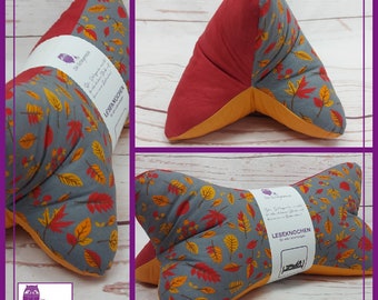 Reading bones neck pillow "leaves" neck roll pillow tablet holder bookend neck pillow washable