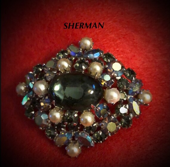 Vintage Signed Sherman Brooch