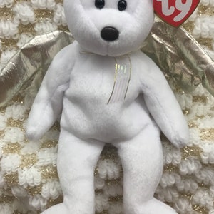 Rare Halo Angel Bear ,Ty Beanie Baby 1998 With Tags
