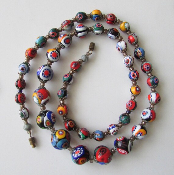 Necklace Long Layering Krobo Glass Trade Bead Antique ...