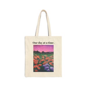 Dusk Floral Canvas Tote Bag