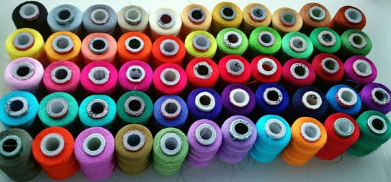 Machine à fil de soie - 50 bobines 500 - broderie d’alimentation - 500 bobines verges/Spool - soyeux couleurs de broderie - Art soie - Get BONUS 2 bobines 6b13e0 Machine à fil de soie - 50 bobines 500 - broderie d’alimentation - 500 bobines verges/Spool - soyeux couleurs de broderie - Art soie - Get BONUS 2 bobines 6b13e0