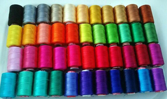 Machine à fil de soie - 50 bobines 500 - broderie d’alimentation - 500 bobines verges/Spool - soyeux couleurs de broderie - Art soie - Get BONUS 2 bobines 6b13e0 Machine à fil de soie - 50 bobines 500 - broderie d’alimentation - 500 bobines verges/Spool - soyeux couleurs de broderie - Art soie - Get BONUS 2 bobines 6b13e0