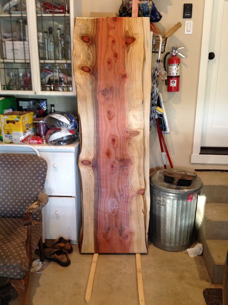 Live Edge Redwood Counterheight Sofa Bar Table Etsy Norway
