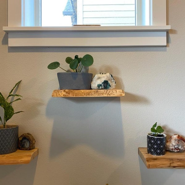 Live Edge Floating Shelves Etsy
