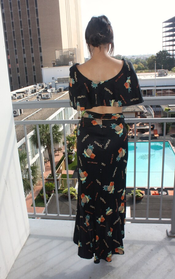 Vintage Hawaiian Print Two Piece// Vintage Hawaii… - image 4