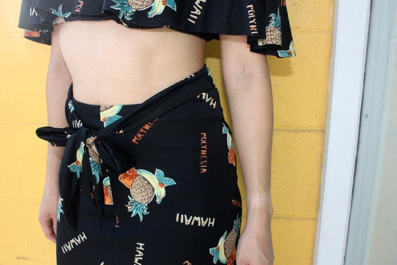 Vintage Hawaiian Print Two Piece// Vintage Hawaii… - image 6