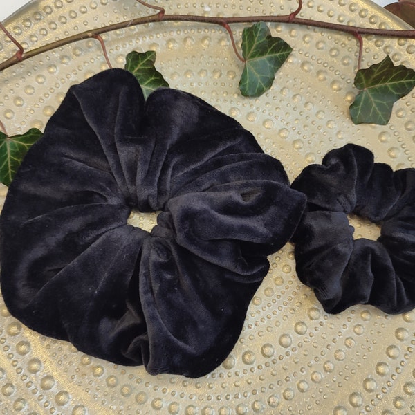 Scrunchie Kuschelfleece schwarz