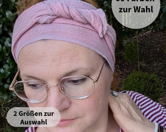 Musselin Bindehaarband in 58 Farben Musselinhaarband zum Binden,  Haarband zum selber binden, einlagig & gesäumt