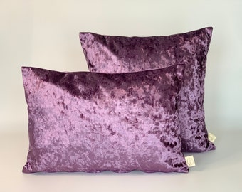 Purple cushions | Etsy Plum Velvet Bed Pillow