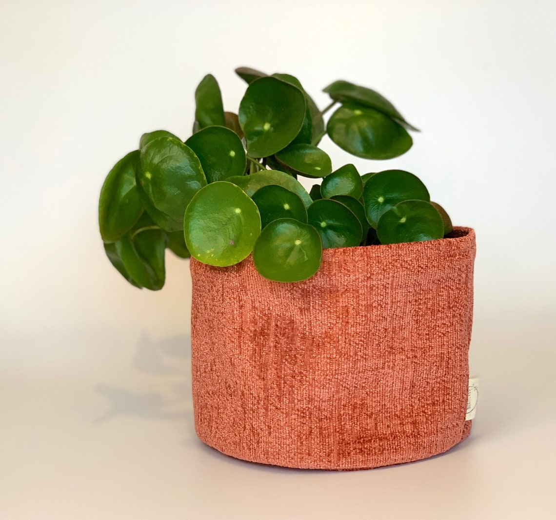 Eco Friendly Orange Fabric Pot Plant Covers Etsy