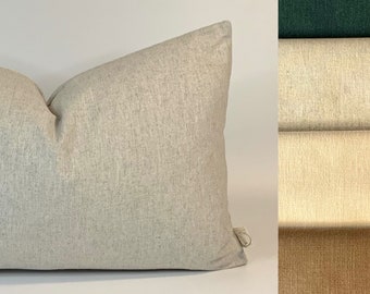 Eco friendly Upcycled  plain cream rectangular cushion cover / hand made scatter cushions