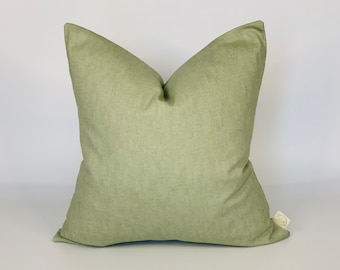 Eco friendly green cushion cover / soft green decorative throw pillow