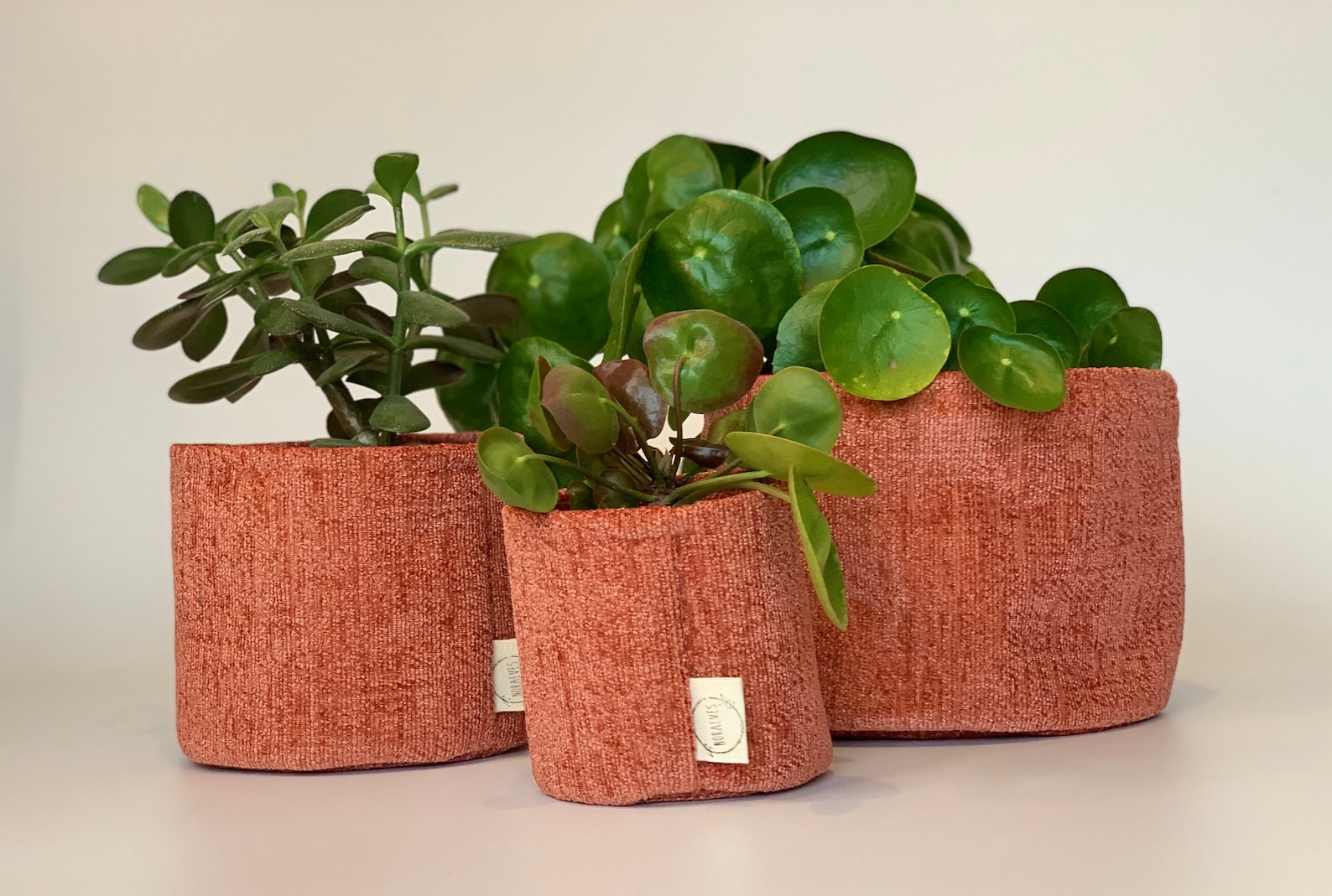 Eco friendly fabric planters orange pot plant cover eco Etsy
