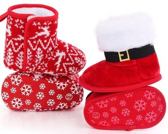 baby santa shoes