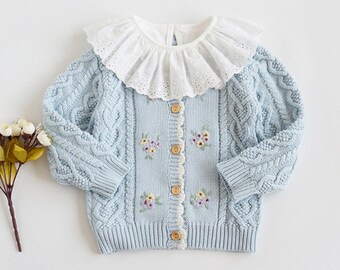 baby girl white cardigan sweater