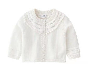 baby ivory christening cardigan