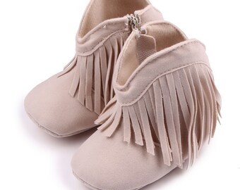baby girl fringe boots