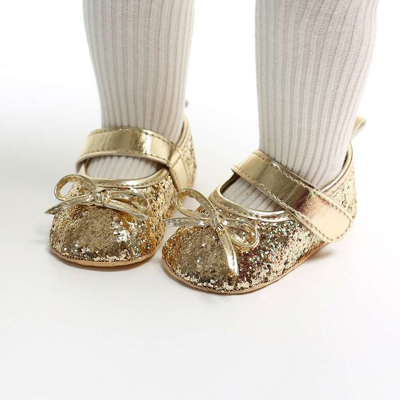 Pink White Gold Baby Shoes Glitter Baby Shoes Gold Sparkle Etsy