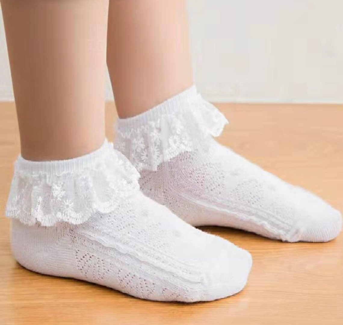 Ruffled Socks Lace Socks Baby socks Girls Socks Little Girls Etsy
