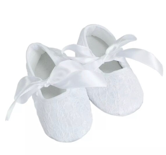 Baby Girls Lace Christening Shoes Girls Lace Baptism Shoes Etsy