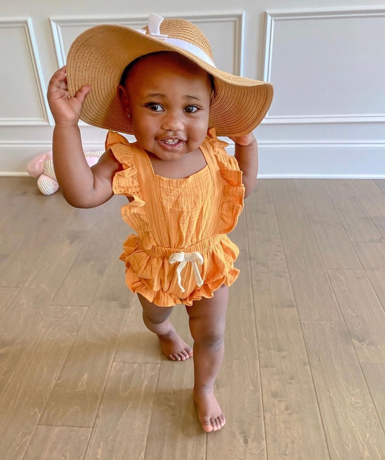 Baby Girl Cotton Romper Toddler Romper Spring Baby Frill Etsy