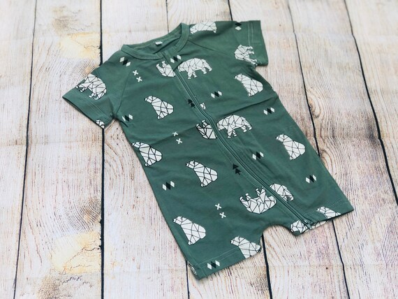 baby boy zipper romper