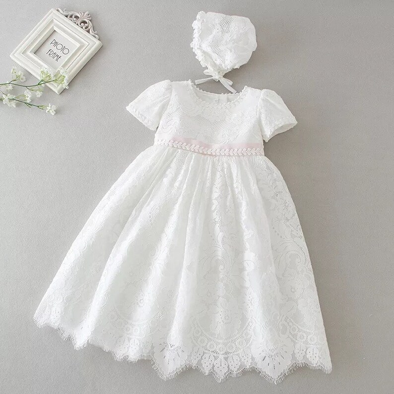 Baby Girl Christening Dress Girls Lace Baptism Dress Lace Etsy