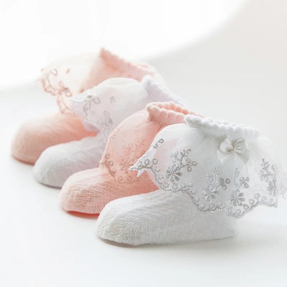 baby dress socks with lace