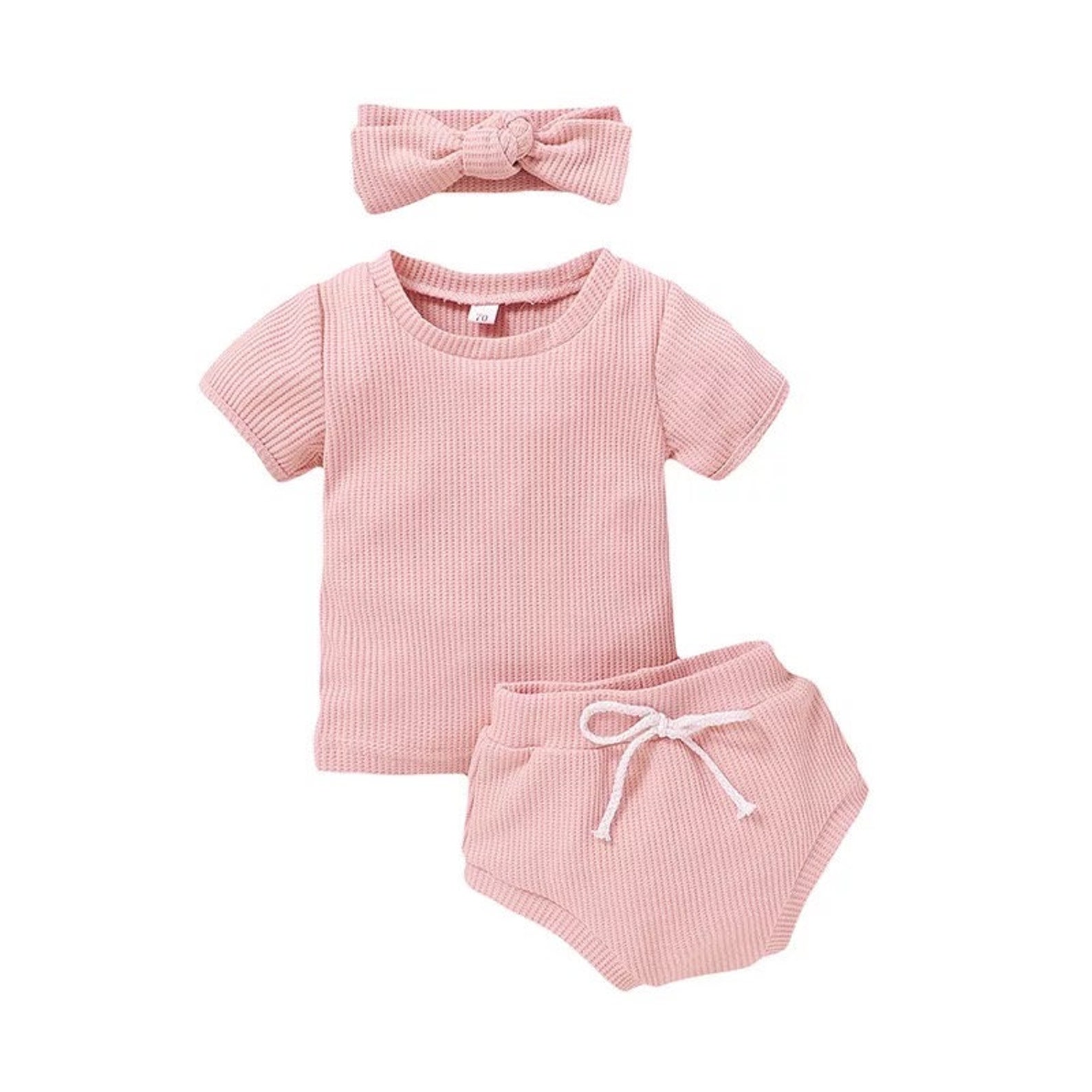Baby Girl Cotton Ribbed 3-piece Outfit Spring Baby Clothes | Etsy