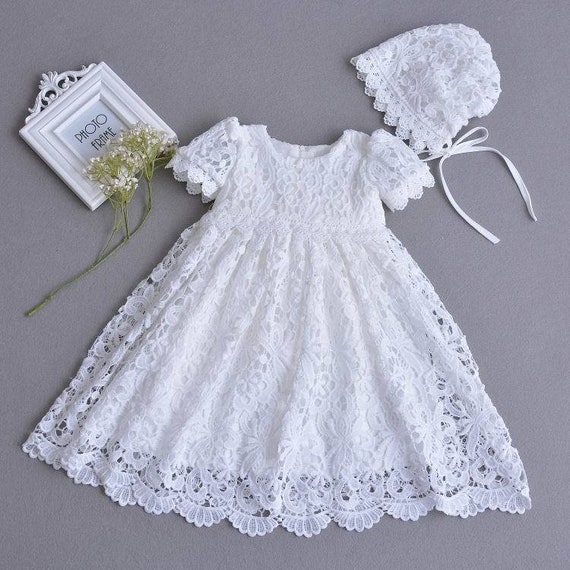 Lace Baptism Gown Girls Lace 