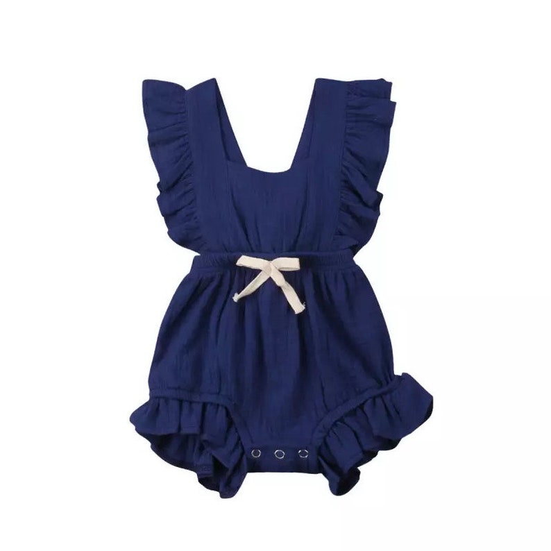 Baby Girl Cotton Romper Toddler Romper Spring Baby Frill Etsy