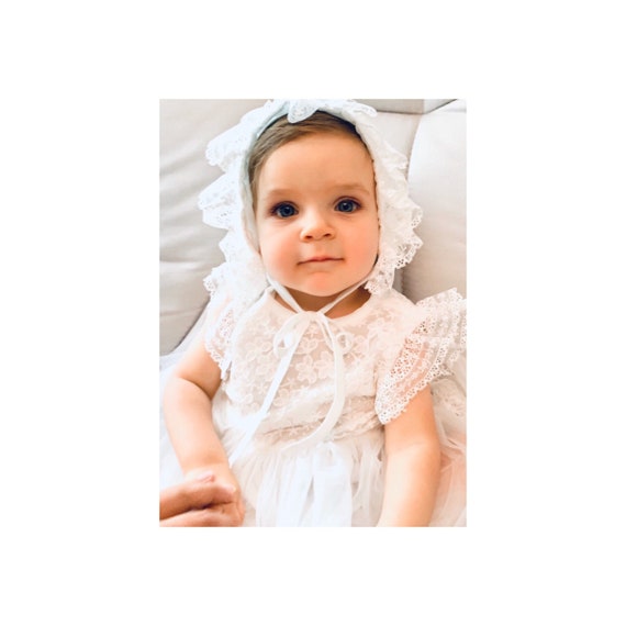 Baby Girl Christening Dress Girls Floral Lace Baptism Dress Etsy