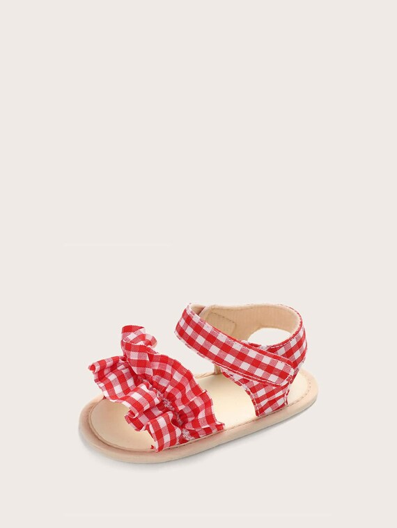 red baby sandals