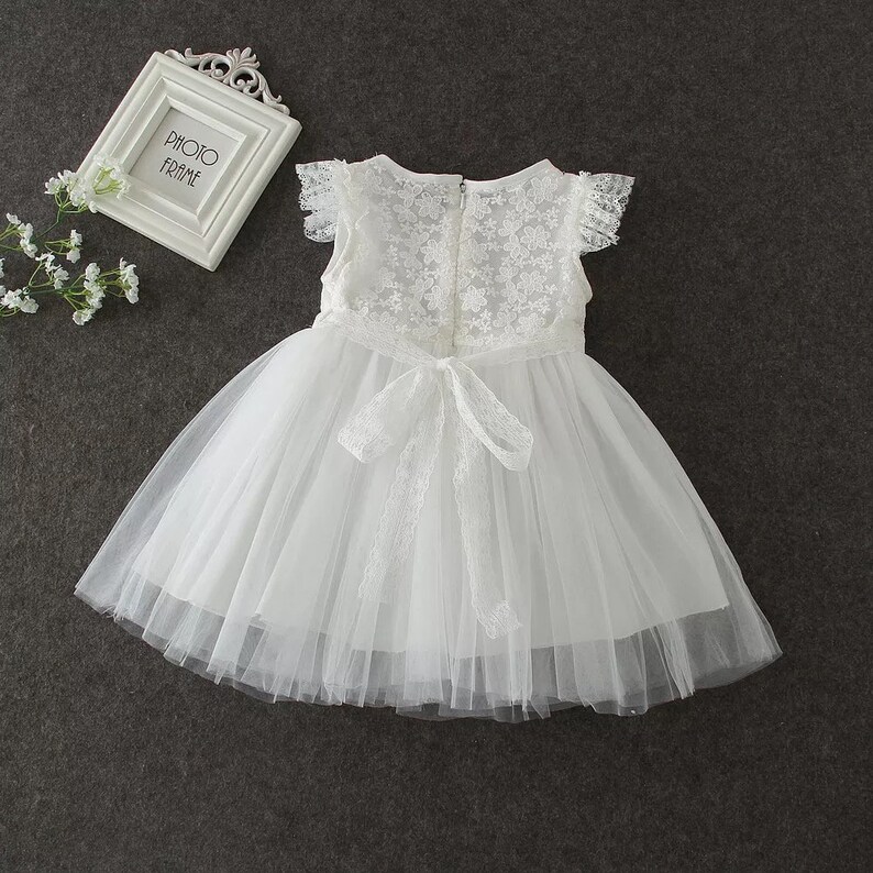Baby Girl Christening Dress Girls Floral Lace Baptism Dress Etsy