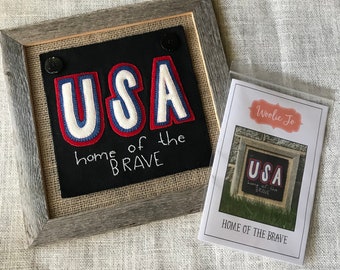 Home Of The Brave Wool Applique Pattern