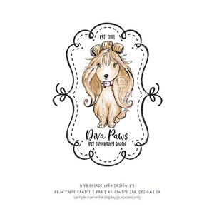 Dog Salon Logo, Pet Grooming Logo, Dog Sitter Logo, Pet Shop Logo, Dog Spa Logo, Custom Pet Branding, Cute Pet Branding, CJ015-02v1-LGO