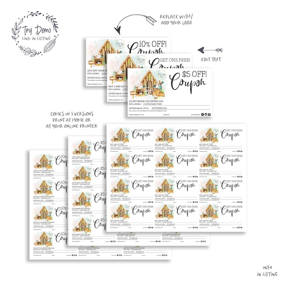 DIY Chicken Farm Coupons Family Farm Vouchers Printable - Etsy